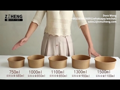 漏れ防止の丸型PE 紙碗 電子レンジの紙碗