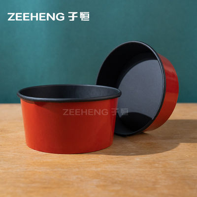 アメリカ市場向け、温冷対応の赤色紙製ボウル - あらゆる場面に