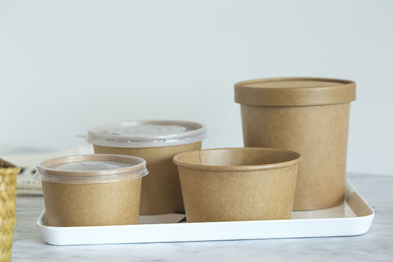 食品等級のサラダ スープのための使い捨て可能な食品等級のタケ ペーパ ボールそしてスプーン